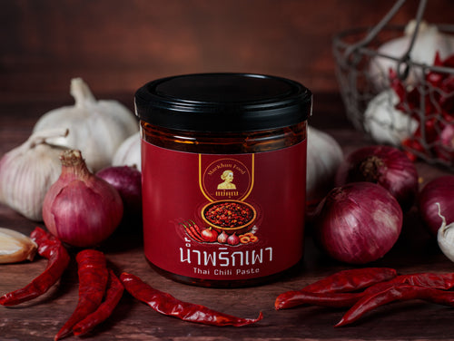 Maekhun Original Thai Roasted Chili Paste – Less Sweet, Medium Spicy, Made with Rice Bran Oil